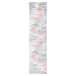 Safavieh Invista 2'-0&quot x 8'-0&quot Polyester Power Loomed Rug in Light Gray / Rust