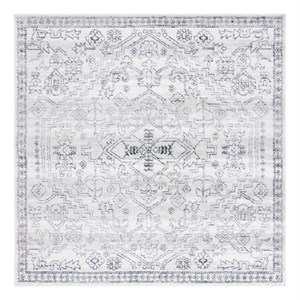Safavieh Layla 6'-7&quot x 6'-7&quot PolypropylenePower Loomed Rug in Ivory /Gray / Blue