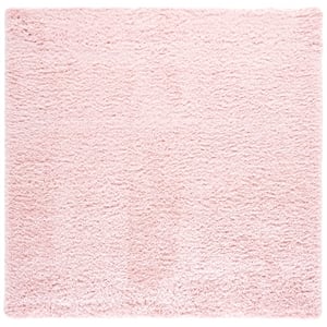 Safavieh Madrid Shag 200 3'-0&quot x 3'-0&quot Polyester Power Loomed Rug in Blush
