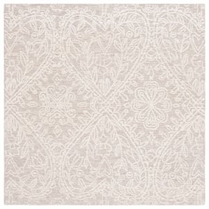 Safavieh Metro 6'-0&quot x 6'-0&quot Wool and Cotton Hand Tufted Rug in Beige / Ivory