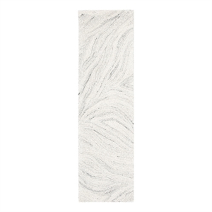 Safavieh Metro 2'-3&quot x 12'-0&quot Wool and Cotton Hand Tufted Rug in Ivory / Silver