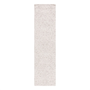 Safavieh Metro 2'-3&quot x 9'-0&quot Wool and Cotton Hand Tufted Rug in Beige / Ivory