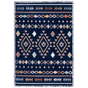 Safavieh Marrakesh 4'-0&quot x 6'-0&quot Polyester Power Loomed Rug in Navy /Multi-Color