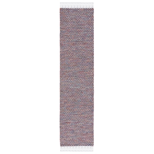 Safavieh Montauk 2'-3&quot x 9'-0&quot Cotton Flat Weave Rug in Red / Yellow