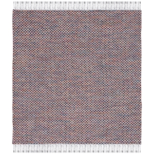 Safavieh Montauk 6'-0&quot x 6'-0&quot Cotton Flat Weave Rug in Red / Yellow