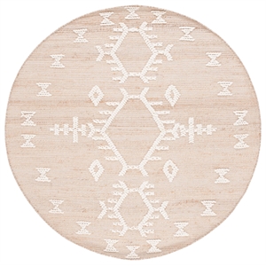 Safavieh Natural Fiber 6'-0&quot x 6'-0&quot Jute Flat weave Rug in Natural / Ivory