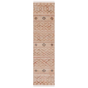 Safavieh Natural Fiber 2'-3&quot x 9'-0&quot Jute Hand Loomed Rug in Natural / Rust