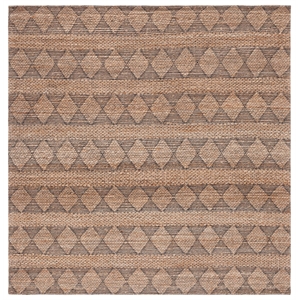 Safavieh Natural Fiber 6'-0&quot x 6'-0&quot Jute Hand Tufted Rug in Natural / Black
