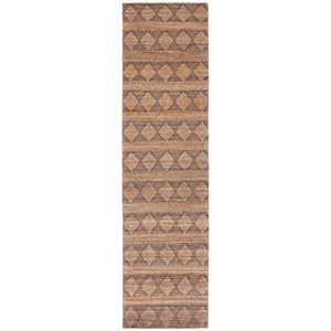 Safavieh Natural Fiber 2'-3&quot x 9'-0&quot Jute Hand Tufted Rug in Natural / Black