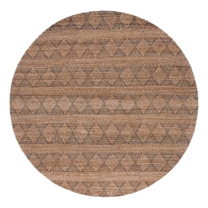 Safavieh Natural Fiber 6'-0&quot x 6'-0&quot Jute Hand Tufted Rug in Natural / Black
