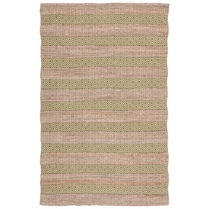 Safavieh Natural Fiber 6'-0&quot x 9'-0&quot Jute Flat Weave Rug in Green / Natural