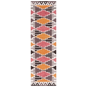 Safavieh Rodeo Drive 2'-3&quot x 8'-0&quot Wool Hand Tufted Rug in Black / Rust