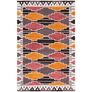 Safavieh Rodeo Drive 4'-0&quot x 6'-0&quot Wool Hand Tufted Rug in Black / Rust