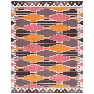 Safavieh Rodeo Drive 8'-0&quot x 10'-0&quot Wool Hand Tufted Rug in Black / Rust