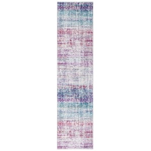 Safavieh Skyler 2'-0&quot x 8'-0&quot  Polypropylene Power Loomed Rug in Silver / Purple