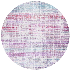 Safavieh Skyler 6'-7&quot x 6'-7&quot  Polypropylene Power Loomed Rug in Silver / Purple