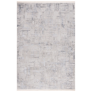 Safavieh Whisper 4'-0&quot x 6'-0&quot Cotton Power Loomed Rug in Light Gray / Beige