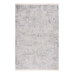 Safavieh Whisper 6'-0&quot x 9'-0&quot Cotton Power Loomed Rug in Light Gray / Beige