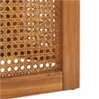 Safavieh Danez Hexagon Wood Cane Accent Table in White / Natural