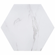 Safavieh Danez Hexagon Wood Cane Accent Table in White / Natural