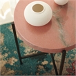 Safavieh Azula Iron and Stone Top Accent Table in Rust / Black