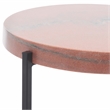 Safavieh Azula Iron and Stone Top Accent Table in Rust / Black