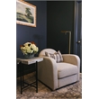 Safavieh Tenzin Iron and Stone Top Accent Table in Gray / Black