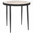 Safavieh Elly Marble and Iron Cnc Side Table in White / Marble / Black