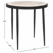 Safavieh Elly Marble and Iron Cnc Side Table in White / Marble / Black
