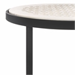 Safavieh Elly Marble and Iron Cnc Side Table in White / Marble / Black