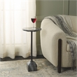 Safavieh Sumer Marble and Iron Drink Table in Gray / Marble / Black