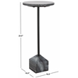 Safavieh Sumer Marble and Iron Drink Table in Gray / Marble / Black