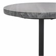 Safavieh Sumer Marble and Iron Drink Table in Gray / Marble / Black