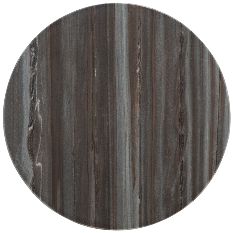 Safavieh Sumer Marble and Iron Drink Table in Gray / Marble / Black