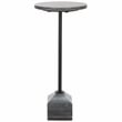 Safavieh Sumer Marble and Iron Drink Table in Gray / Marble / Black