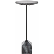 Safavieh Sumer Marble and Iron Drink Table in Gray / Marble / Black