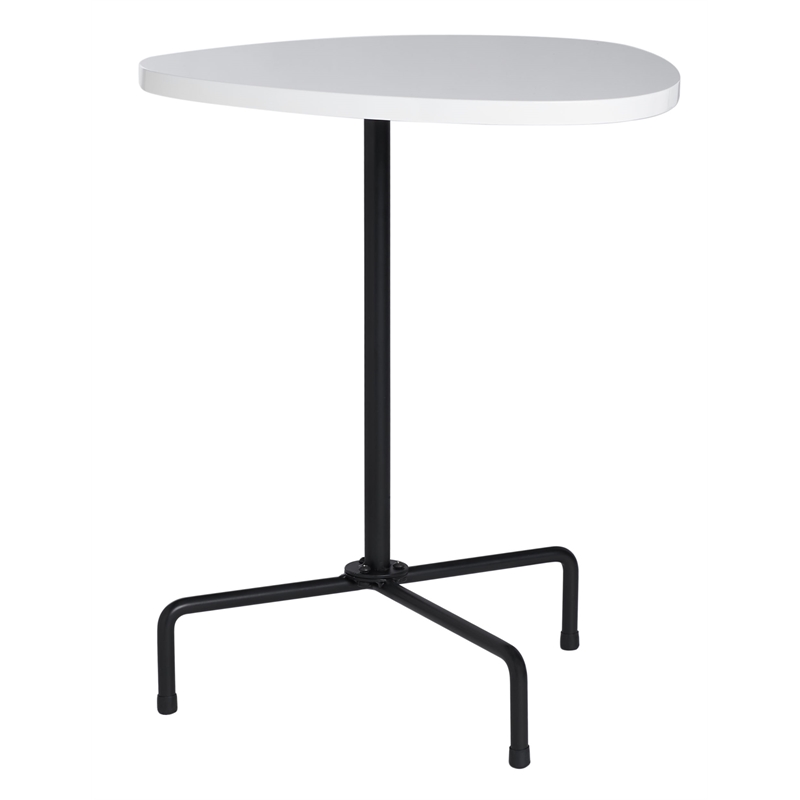 Safavieh Berlin Wood and Metal Tripod Side Table in White / Black