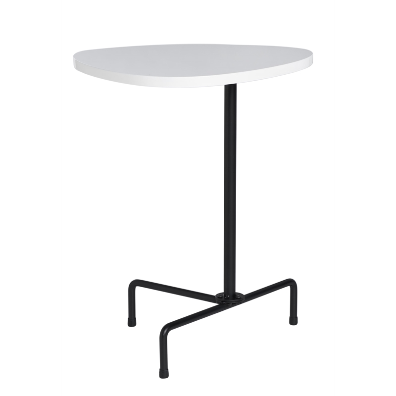 Safavieh Berlin Wood and Metal Tripod Side Table in White / Black
