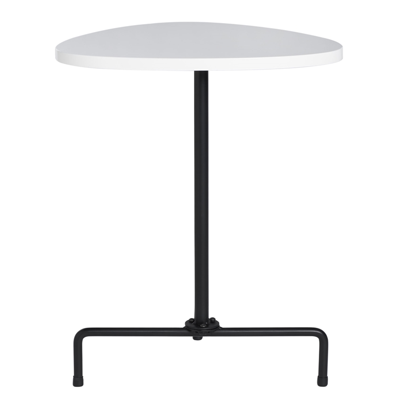 Safavieh Berlin Wood and Metal Tripod Side Table in White / Black