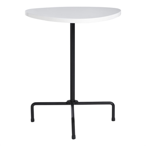 Safavieh Berlin Wood and Metal Tripod Side Table in White / Black