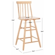 Safavieh May Wood Counter Stool in Natural