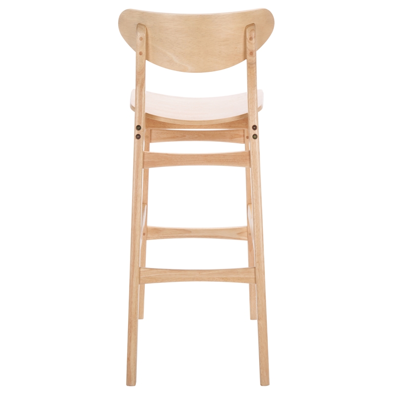 Safavieh Thaxton Wood Bar Stool  in Natural