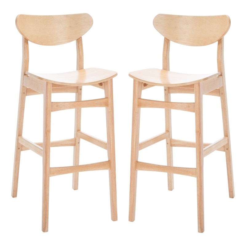 Safavieh Thaxton Wood Bar Stool  in Natural