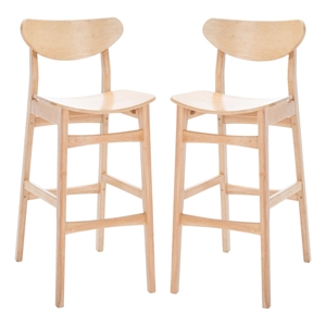 Safavieh Thaxton Wood Bar Stool  in Natural