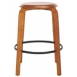 Safavieh Luella Wood and Iron  Counter Stool in Walnut / Black