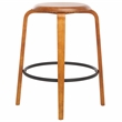Safavieh Luella Wood and Iron  Counter Stool in Walnut / Black