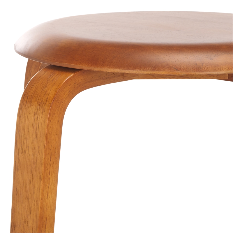 Safavieh Luella Wood and Iron  Counter Stool in Walnut / Black