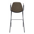 Safavieh Tanner Wood and Metal Mid Century Barstool in Olive / Black