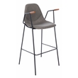 Safavieh Tanner Wood and Metal Mid Century Barstool in Ash / Black