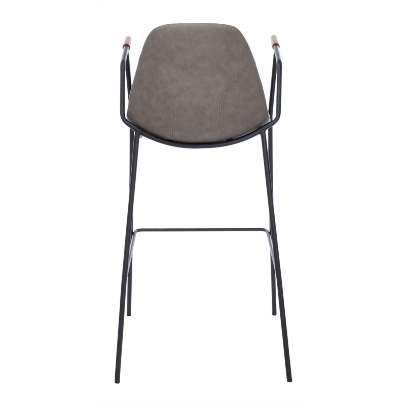 Safavieh Tanner Wood and Metal Mid Century Barstool in Ash / Black